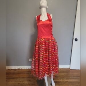 Queen of Heartz Satin and Tulle Pinup Party Dress, VGUC, Size 2X